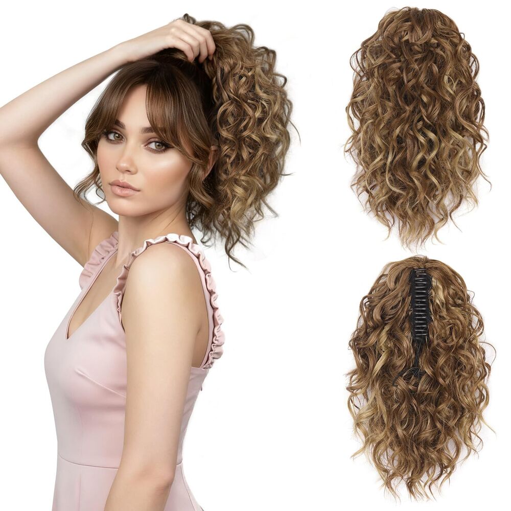 12 Inch Curly Ponytail Extension, Clip In Ponytail Hair Extension, 18A-205H006